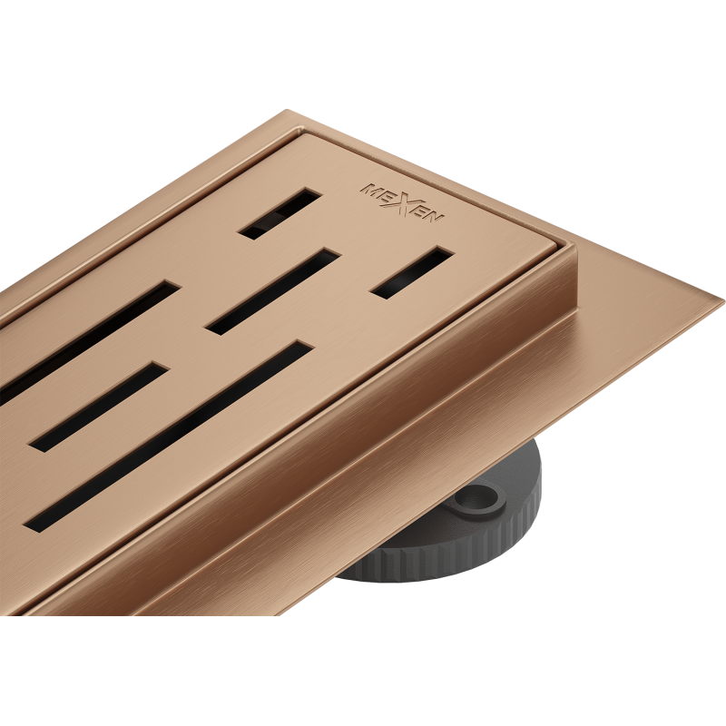 Mexen Flat 360° M01 canalisation linéaire rotative 50 cm, cuivre brossé - 1C20050-40