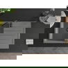 Mexen Bruno évier en granit à 1 cuve avec égouttoir 795 x 495 mm, Gris, siphon Noir - 6513791010-71-B