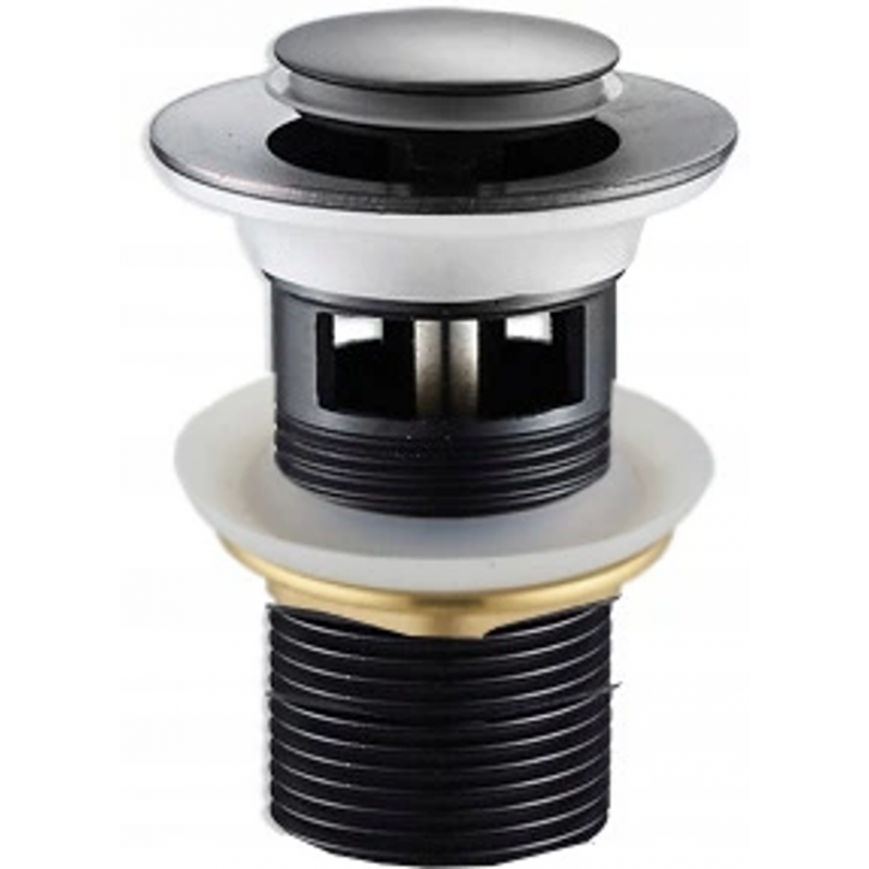 Mexen bouchon clic-clac petit rond avec trop-plein, noir - 79925-70