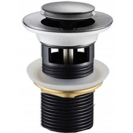 Mexen petit bouchon rond click-clack avec trop-plein, Noir - 79925-70