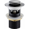 Mexen petit bouchon rond click-clack avec trop-plein, Noir - 79925-70