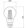 Mexen Vintis Ampoule filament LED E27, A60, 8W, Chaude - 2200K, 750 lm, ambre - L150-E27-0822-50