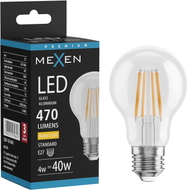 Mexen Vintis Ampoule à filament LED E27, A60, 4W, Chaude - 2700K, 470 lm, claire - L150-E27-0427-00