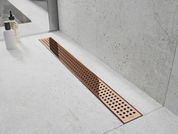 Mexen Flat 360° M08 drain linéaire rotatif 60 cm, or rose - 1625060-40