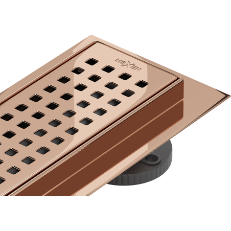 Mexen Flat 360° M08 caniveau linéaire pivotant 90 cm, or rose - 1625090-40