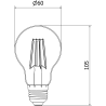 Mexen Vintis Ampoule filament LED E27, A60, 6W, Chaude - 2700K, 600 lm, ambre - L150-E27-0627-50
