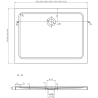 Mexen Apia cabine de douche coulissante 100 x 80 cm, transparent, noire + receveur plat, blanc - 840-100-080-70-00-4010B