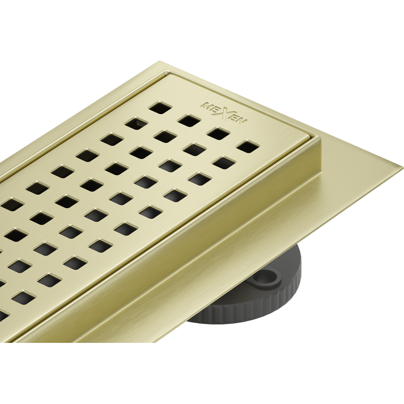 Mexen Flat 360° M08 drain linéaire rotatif 60 cm, or brossé - 1A25060-40