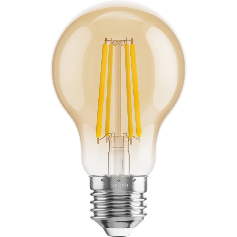 Mexen Vintis Ampoule à filament LED E27, A60, 10W, Chaude - 2700K, 910 lm, ambre - L150-E27-1027-50