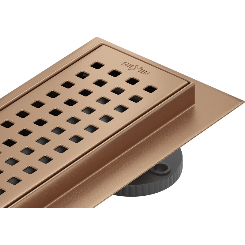 Mexen Flat M08 caniveau d'évacuation linéaire 50 cm, cuivre brossé - 1C25050-15