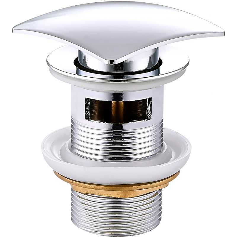 Mexen bouchon carré click-clack avec trop-plein, Chrome - 79926-00