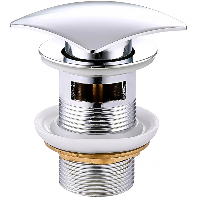 Mexen bouchon clic-clac carré avec trop-plein, chrome - 79926-00