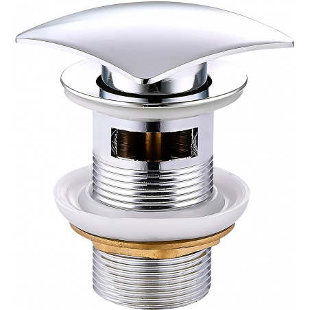 Mexen bouchon carré click-clack avec trop-plein, Chrome - 79926-00