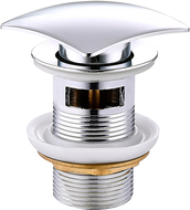 Mexen bouchon carré click-clack avec trop-plein, Chrome - 79926-00
