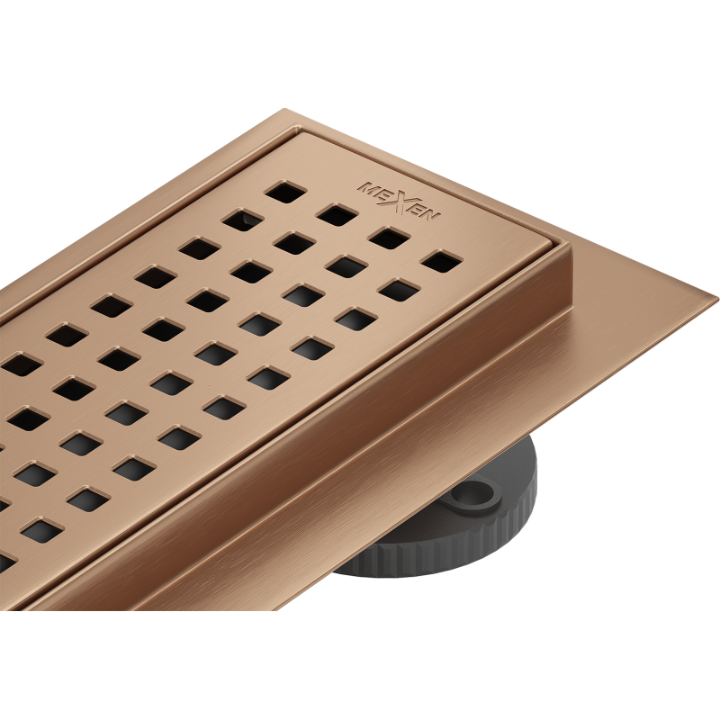 Mexen Flat 360° M08 canalisation linéaire rotative 80 cm, cuivre brossé - 1C25080-40