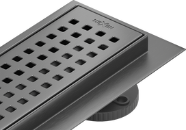 Mexen Flat 360° M08 caniveau linéaire pivotant 90 cm, gris canon brossé - 1E25090-40