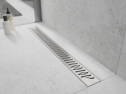 Mexen Flat 360° M09 sortie linéaire rotative 60 cm, inox - 1028060-40