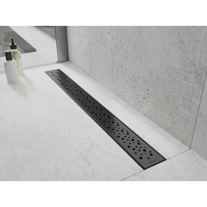 Mexen Flat 360° M12 caniveau linéaire pivotant 100 cm, noir - 1721100-40
