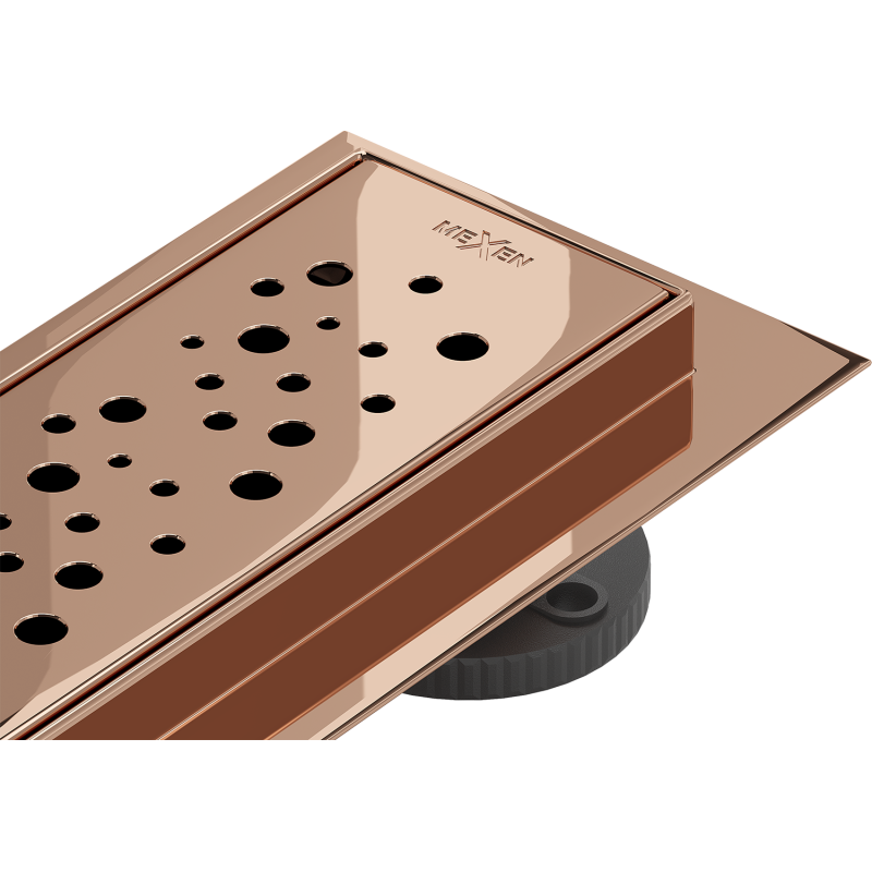 Mexen Flat 360° M12 canalisation linéaire pivotante 70 cm, or rose - 1621070-40