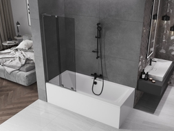 Mexen Velar L paroi de baignoire 2 volets coulissants 80 x 150 cm, graphite, gun metal - 896-080-003-41-95