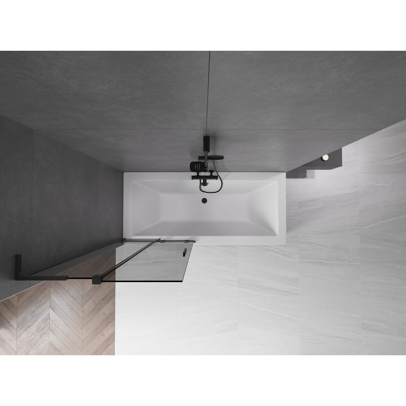 Mexen Velar L paroi de baignoire 2 volets coulissants 85 x 150 cm, graphite, noir - 896-085-003-41-70