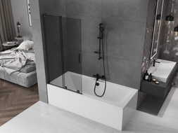 Mexen Velar L paroi de baignoire 2 volets coulissants 95 x 150 cm, graphite, noir - 896-095-003-41-70