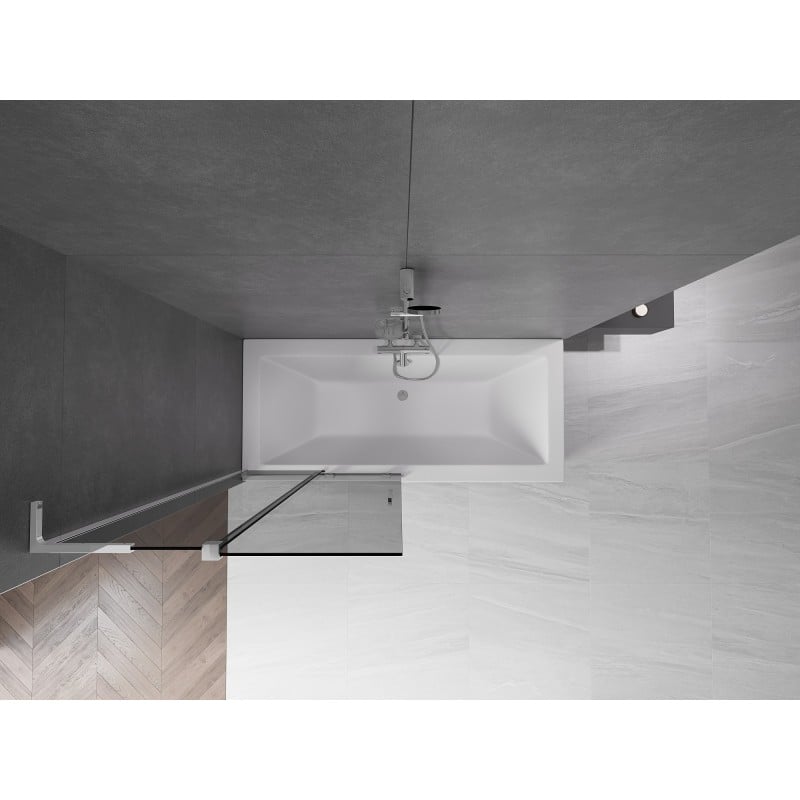 Mexen Velar L paroi de baignoire 2 volets coulissants 95 x 150 cm, graphite, chrome - 896-095-003-41-01