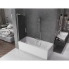 Mexen Velar L paroi de baignoire 2 volets coulissants 100 x 150 cm, graphite, nickel brossé - 896-100-003-41-97