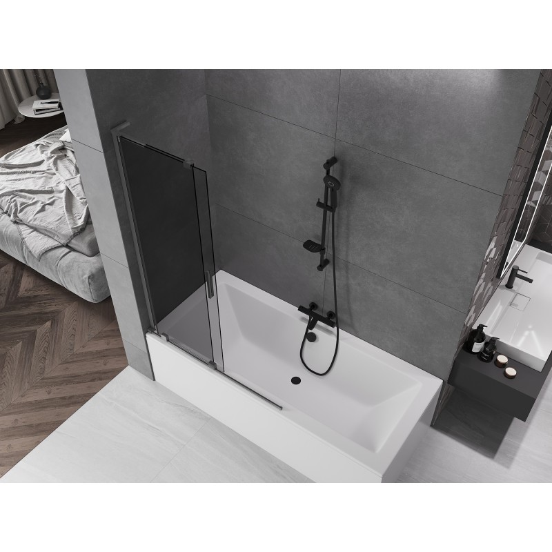 Mexen Velar L pare-douche 2 volets coulissants 110 x 150 cm, graphite, gun metal - 896-110-003-41-95