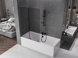 Mexen Velar L pare-douche 2 volets coulissants 110 x 150 cm, graphite, gun metal - 896-110-003-41-95