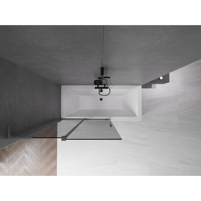 Mexen Velar L pare-douche 2 volets coulissants 110 x 150 cm, graphite, gun metal - 896-110-003-41-95
