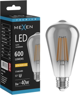 Mexen Vintis Ampoule filament LED E27, ST64, 8W, Chaude - 2200K, 600 lm, fumée - L152-E27-0822-70