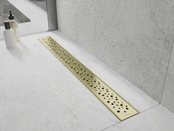 Mexen Flat M12 caniveau linéaire 100 cm, or brossé - 1A21100-15