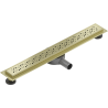 Mexen Flat 360° M12 drain linéaire pivotant 50 cm, or brossé - 1A21050-40