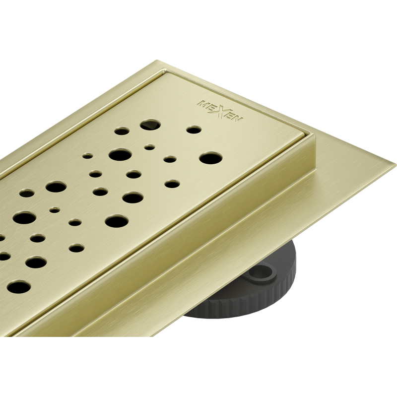 Mexen Flat 360° M12 drain linéaire rotatif 70 cm, or brossé - 1A21070-40