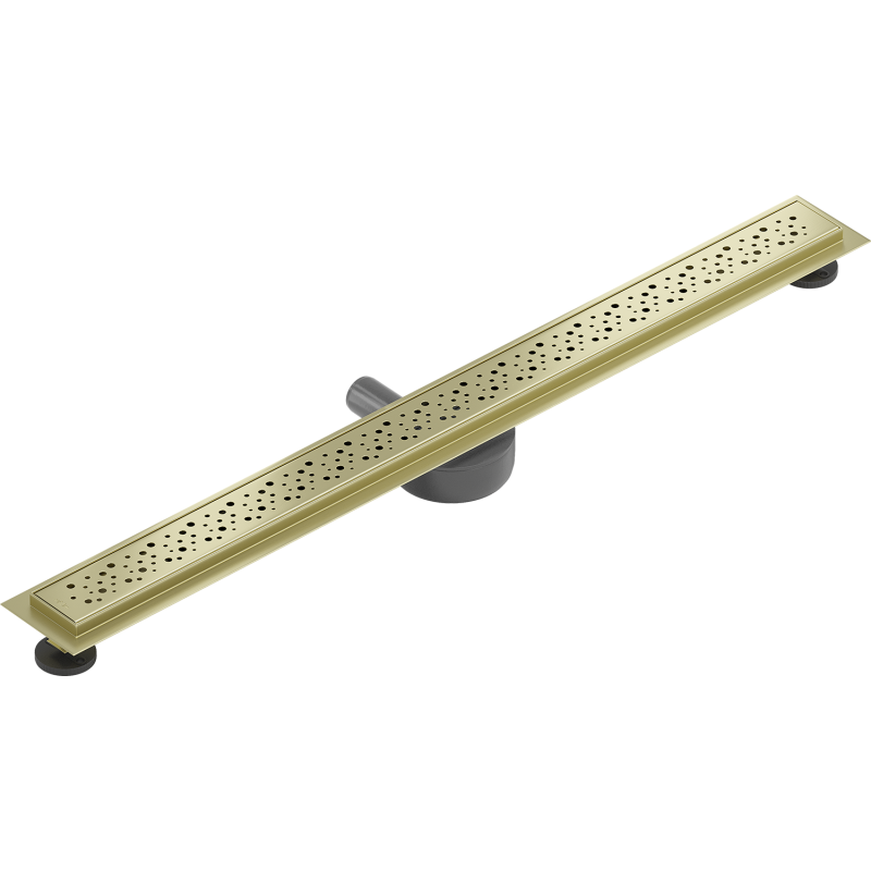 Mexen Flat 360° M12 siphon linéaire pivotant 80 cm, or brossé - 1A21080-40