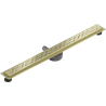 Mexen Flat 360° M12 siphon linéaire pivotant 80 cm, or brossé - 1A21080-40
