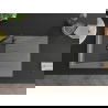 Mexen Cesar évier en granit à 1 cuve avec égouttoir 775 x 470 mm, Gris, siphon Noir - 6514771010-71-B