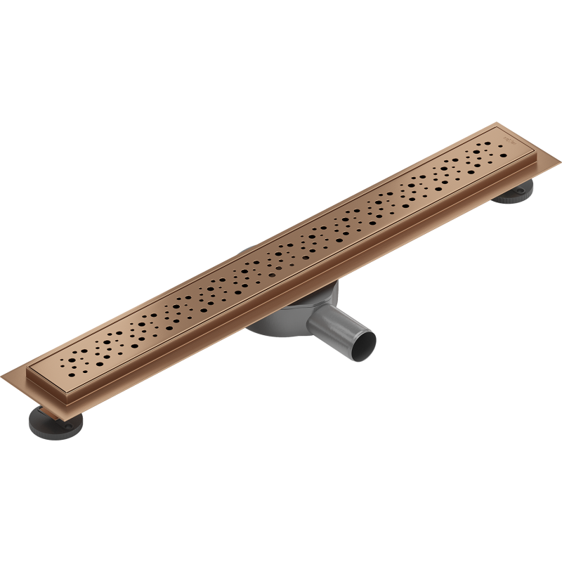 Mexen Flat 360° M12 caniveau linéaire pivotant 60 cm, cuivre brossé - 1C21060-40