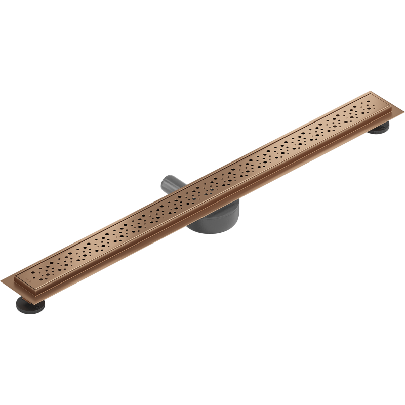 Mexen Flat 360° M12 caniveau linéaire pivotant 80 cm, cuivre brossé - 1C21080-40