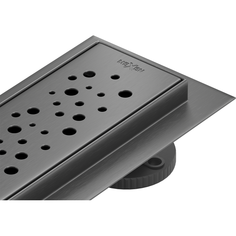 Mexen Flat 360° M12 canalisation linéaire pivotante 50 cm, gris pistolet brossé - 1E21050-40