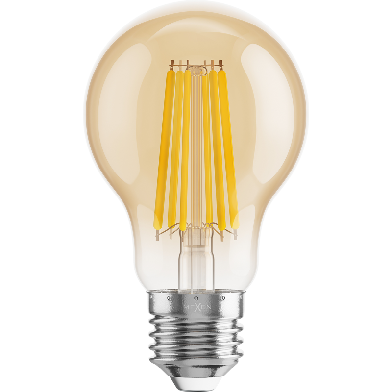 Mexen Vintis Ampoule LED à filament E27, A60, 12W, Chaude - 2700K, 1125 lm, ambre - L150-E27-1227-50