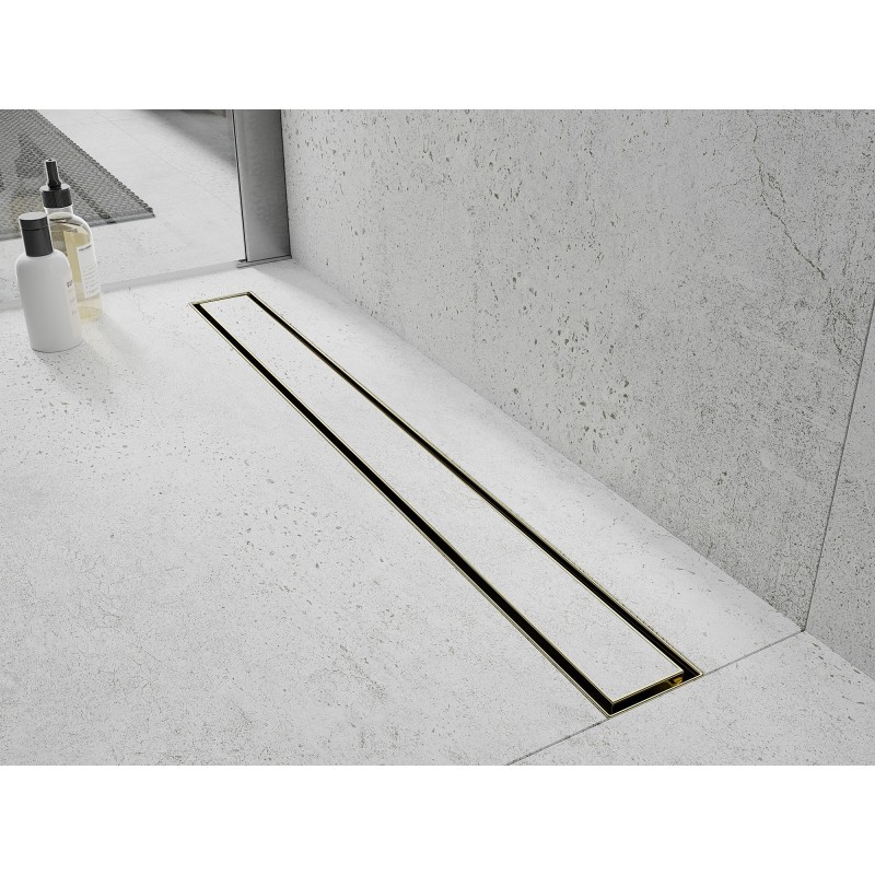 Mexen Flat Masque M13 2 en 1 pour drain linéaire 70 cm, or - 1519070