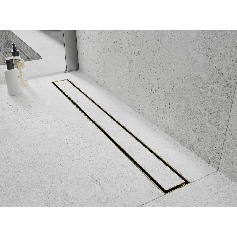 Mexen Flat M13 caniveau linéaire 2en1 140 cm, or - 1510140