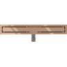 Mexen Flat M13 siphon linéaire 2 en 1 70 cm, or rose - 1610070-15