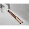 Mexen Flat 360° M13 siphon linéaire rotatif 2 en 1 60 cm, or rose - 1610060-40