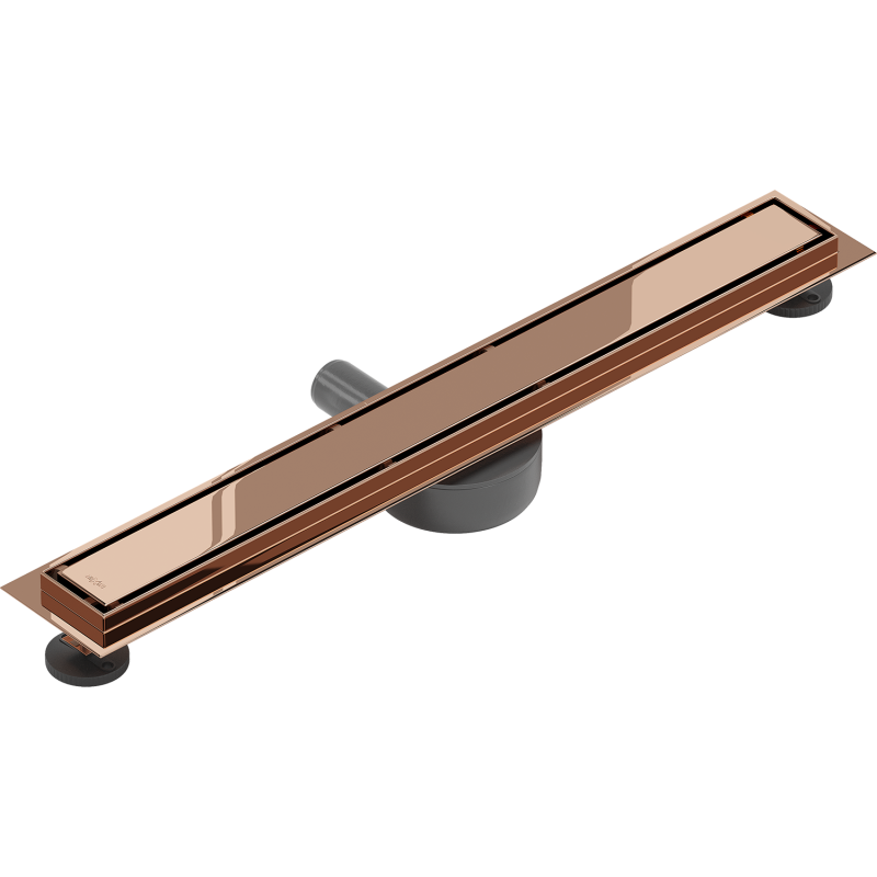 Mexen Flat 360° M13 siphon linéaire rotatif 2 en 1 60 cm, or rose - 1610060-40