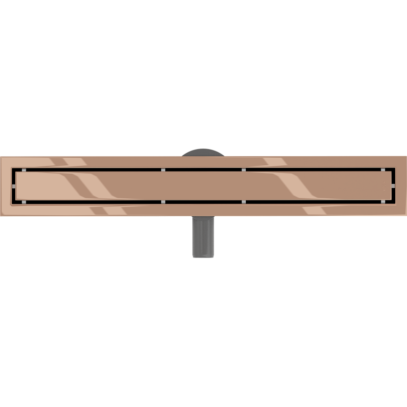 Mexen Flat 360° M13 siphon linéaire rotatif 2 en 1 60 cm, or rose - 1610060-40