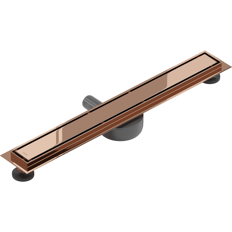 Mexen Flat 360° M13 drain linéaire rotatif 2 en 1 70 cm, or rose - 1610070-40