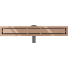 Mexen Flat 360° M13 drain linéaire rotatif 2 en 1 70 cm, or rose - 1610070-40